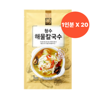 5분간편요리 청수 해물칼국수, 20개, 110g