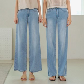 앤더데이 여성용 쿨링텐셀데님스판 와이드키큰키작 팬츠