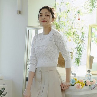 잇미샤24 S/S 크로셰 조직 셋트 니트 ITO2ZPO730 519431