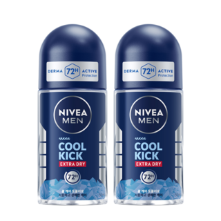 니베아 맨 데오도란트 롤온 쿨킥, 50ml, 2개