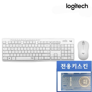 로지텍 무소음 무선 키보드 마우스 세트, 0  MK295(WHITE), 0 WHITE (키스킨 포함), 일반형