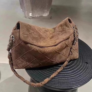 고급감 체인 숄더백 스웨이드 벨벳 토트백 대용량 여성 쇼퍼백