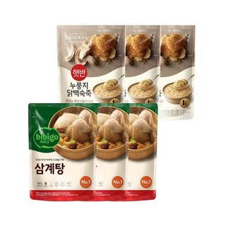 비비고 삼계탕 800g x3개+누룽지닭백숙죽 420g x3개, 없음, 1개