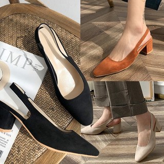 여자 코듀로이 슬링백 로퍼