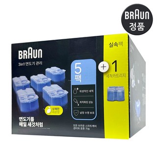 BRAUN 클린 앤 리뉴 면도기 세정액, CCR (6개입)