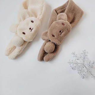 유아 곰돌이 털 목도리