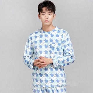 이라인 남성 도트폭스 울트라밍크 상하잠옷
