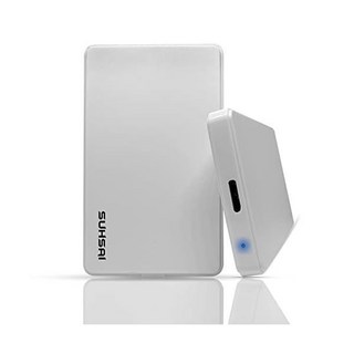 SUHSAI 100GB 외장 하드 드라이브 USB 3.0 울트라 슬림 휴대용 HDD 메모리 익스테인레스 스틸션 - 2.5인치 디스크 스토리지 및 노트북 PC 테스크탑 PS4 PS5, White