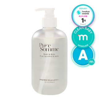 퓨어솜 베이비 키즈 민감성 보습 아토 케어 순수 샴푸앤바스, 1개, 500ml
