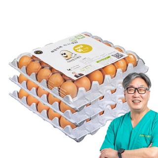 [당일 생산] 닥터안스에그 무항생제 인증 수의사 계란, 30구, 3개