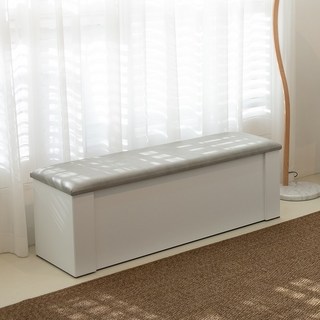 흥창가구쟁이 화이트수납쇼파 벤치쇼파 수납스툴의자