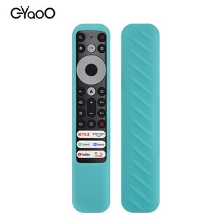 TCL RC902VFMR1 TV 리모컨 실리콘 보호 커버 두꺼운 낙하 방지 어둠 속빛남, 01 Glow Sky Blue, 한개옵션1