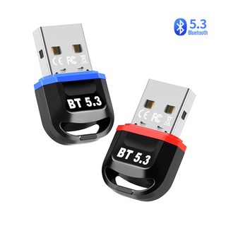 강한 신호~! 블루투스 5.3 동글 리시버 PC 컴퓨터연결 USB동글이 윈도우10지원 갤럭시 버즈 에어팟 무선 이어폰 오디오 스피커연결, 블루!, 5,3