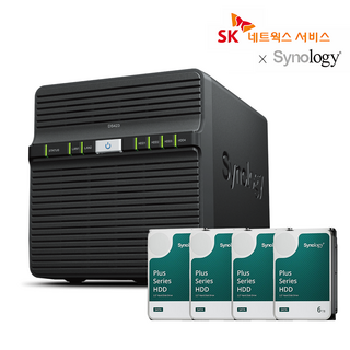 시놀로지 NAS DS423 24TB (6TBx4) 홈·사무용 공유서버 초기설치지원