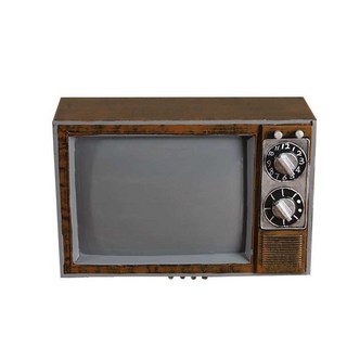 레트로 옛날 TV 빈티지 텔레비전 라디오 장식 아날로그 옛날 인테리어 소품, 두 구멍 라디오