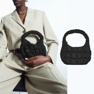 코스 여성 퀼티드 마이크로 백 블랙 구름 블랙