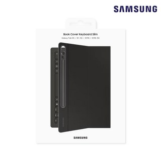 삼성 전자 갤럭시탭S9+ PLUS 슬림 키보드북커버 케이스 갤럭시탭S9FE+ 호환가능 EF-DX810 N, 블랙