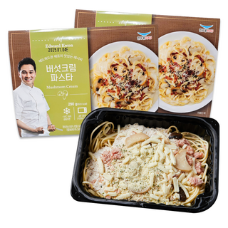 한우물 에드워드권 셰프 / 버섯크림 파스타 / 스마일유통 맛있는 냉동스파게티, 2개, 290g