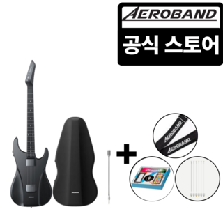 에어로밴드 기타+전용가방+전용마이크+기타거치대+여분스트링+기본스트랩, 블랙, 1개