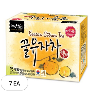 녹차원 꿀 유자차, 15개입, 7개