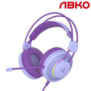 앱코 N800 라일락 에디션 가상 7.1 진동 게이밍 헤드셋