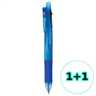 무지스 1+1 제브라 사라사 3plus S 3색 멀티펜 0.5 (젤볼펜 샤프) (SJ3) (블루), 2세트, 기본
