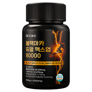 닥터코어 블랙마카 아르기닌 듀얼 맥스업 80000, 1개, 120정