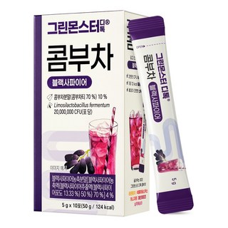 그린몬스터 디톡 콤부차 블랙사파이어, 5g, 10개입, 1개