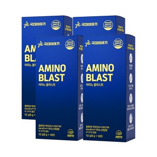 국대이야기 아미노블라스트 BCAA 운동 회복 아미노산 분말 8g 14개, 4세트, 112g