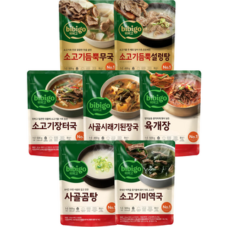 (꾸리미) 간편국탕 7종 (소고기듬뿍무국+소고기듬뿍설렁탕+미역+육개장+시래기된장+소고기장터+사골곰탕), 1세트, 460g