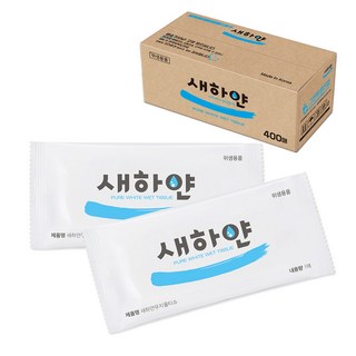 그린위생산업 깔끔한 1회용 업소용물티슈 '새하얀' 물티슈, 400개입, 1개