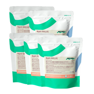 민트라벨 복숭아 아이스티 파우더 대용량, 1세트, 5개입, 1kg