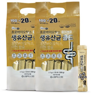 서울약사신협 프로바이오틱스 생유산균 골드 2.5g 120포 (리필팩), 300g, 2개