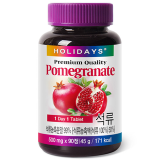 홀리데이즈 프리미엄 석류 타블렛 90정, 45g, 1개