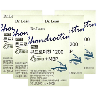 Dr.Lean 닥터린 WCS 콘드로이친 1200 콘레이티+MBP 철갑상어 저분자콘드로이친, 30정, 5개