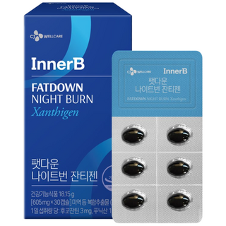 팻다운 컷 김나영 잔티젠 다이어트 씨제이 웰케어 미역추출물 후코잔틴 석류씨오일 푸닉산 체지방 체중 간지방량 감소 효능 효과 기능성 방법 실패 성공 급찐살 탄수화물 커팅 추천 선물, 30정, 1개