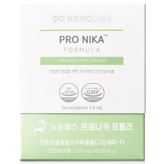 뉴로랩스 프로니카 위건강 위에 좋은 그린세라-F 금은화 영양제, 1개, 60정