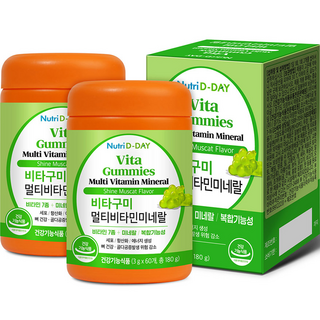 뉴트리디데이 비타구미 멀티비타민 미네랄, 180g, 2개