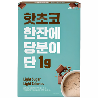 알티스트 한잔에 당분이 단 1g 핫초코분말, 15g, 10개입, 1개