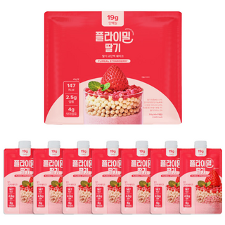 플라이밀 단백질 쉐이크 딸기맛 파우치, 7개, 45g