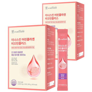 [서울대 위바이옴] 이너스킨 어린콜라겐 비오틴 플러스 피쉬콜라겐 3300mg, 150g, 2개
