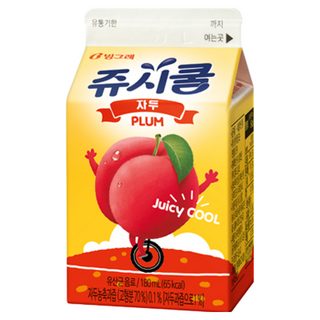 빙그레 쥬시쿨 자두 복숭아 파인애플 180ml x 50, 50개