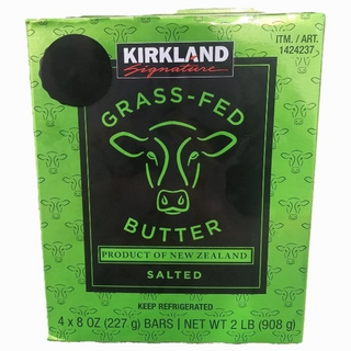커클랜드 솔티드 가염버터 227g x 4EA 그라스 페드 목초, 4개