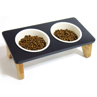 아페토 애견 웰 원목식탁 세트 2구, 네이비, 1개