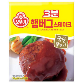 오뚜기 3분 햄버그 스테이크, 140g, 10개