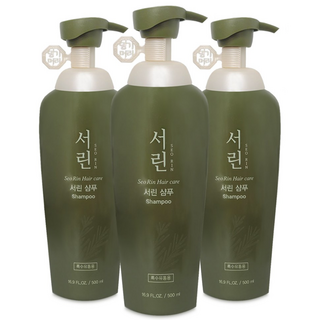 보습 한방 샴푸 녹차추출물 댕기머리 서린 샴푸 500ml, 3개