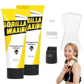 고릴라왁싱 노히팅 콜드 슈가링 왁스 모든부위용 150g x 2p + 어플리케이터 헤드 + 왁싱 페이퍼 라지 15p + 왁싱 페이퍼 스몰 15p + 스패츌러 세트, 150ml, 1개