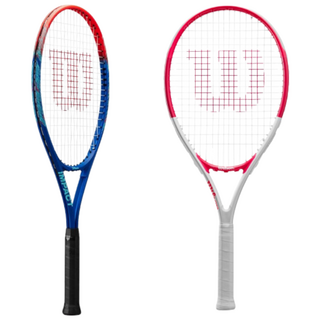 윌슨 테니스라켓 여성 남성 입문용 초보용 테린이, 1개, 블루 네온레드, 277g