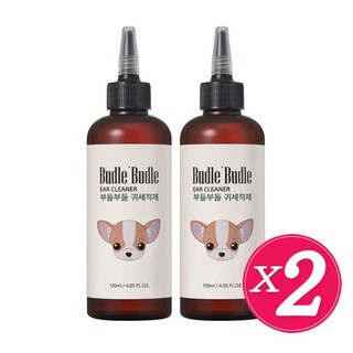 부들부들 NEW 강아지 귀 세정제 120ml, 2개