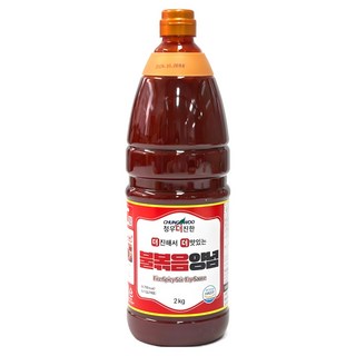 청우 더진한 볶음양념 만능불볶음양념 매운양념 업소용 소스, 2kg, 6개